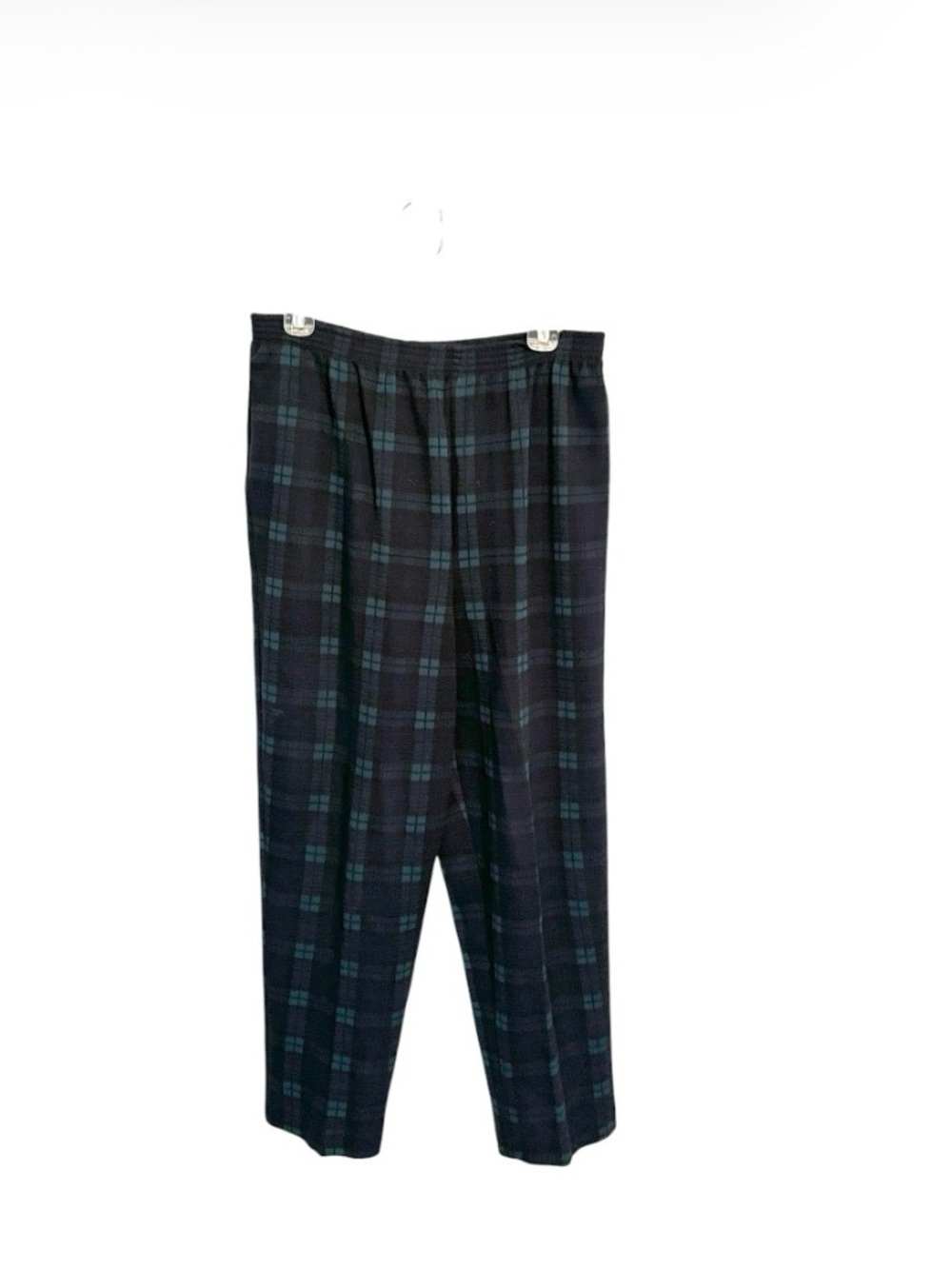 Alfred Dunner Vintage Green Tartan Plaid Pants Size 16
